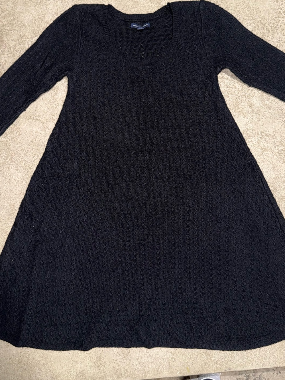 American Eagle Outfitters Black Knit A-Line Dress